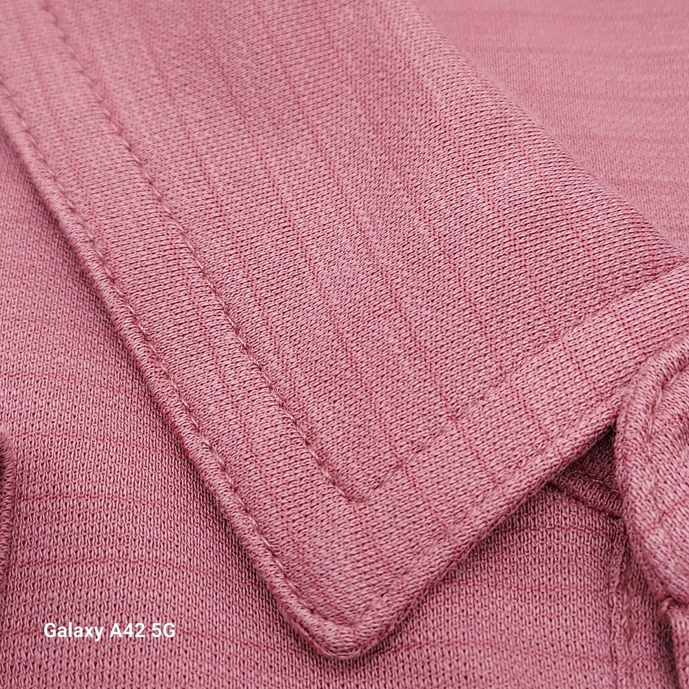 TravisMathew Mens Polo Shirt Rose Pink Heathered Short Sleeve Size L Golf Casual - Picture 6 of 10